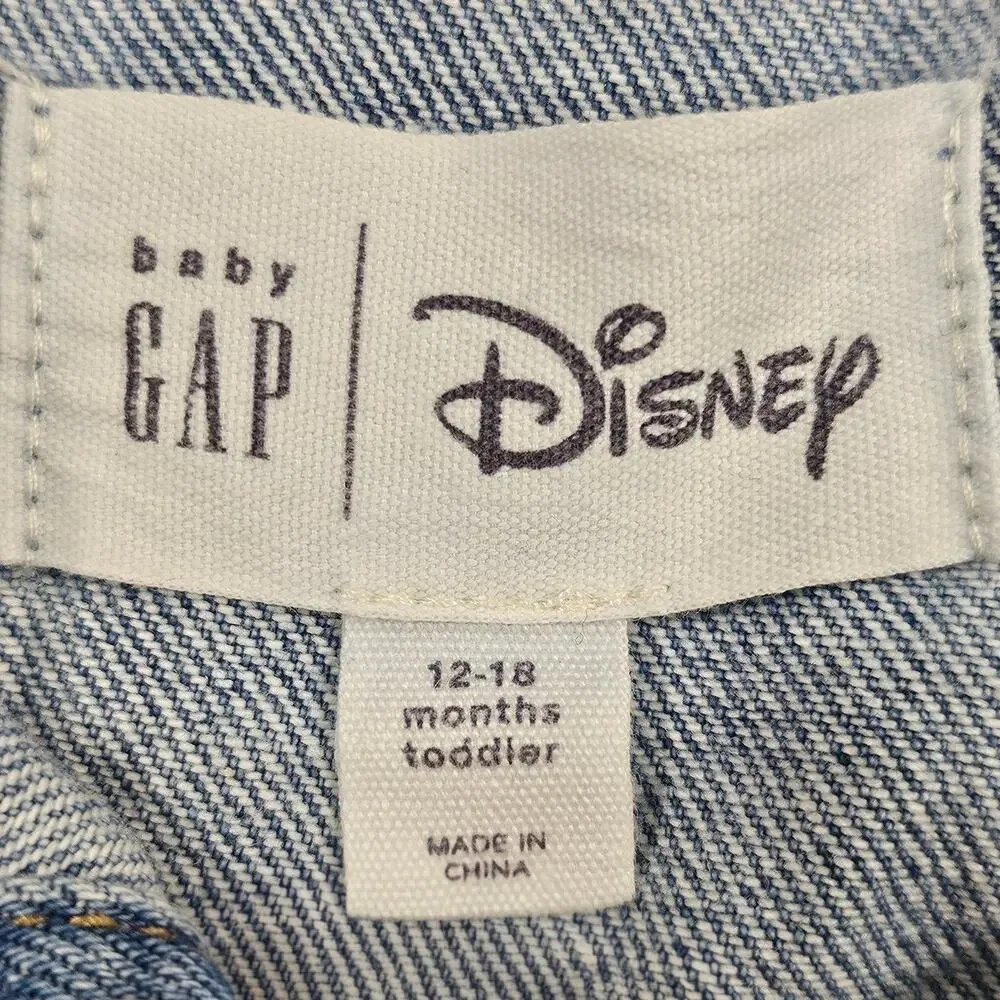 BABY GAP x DISNEY MICKEY DENIM JACKET – TODDLER 12–18 MONTHS – LIGHT WASH